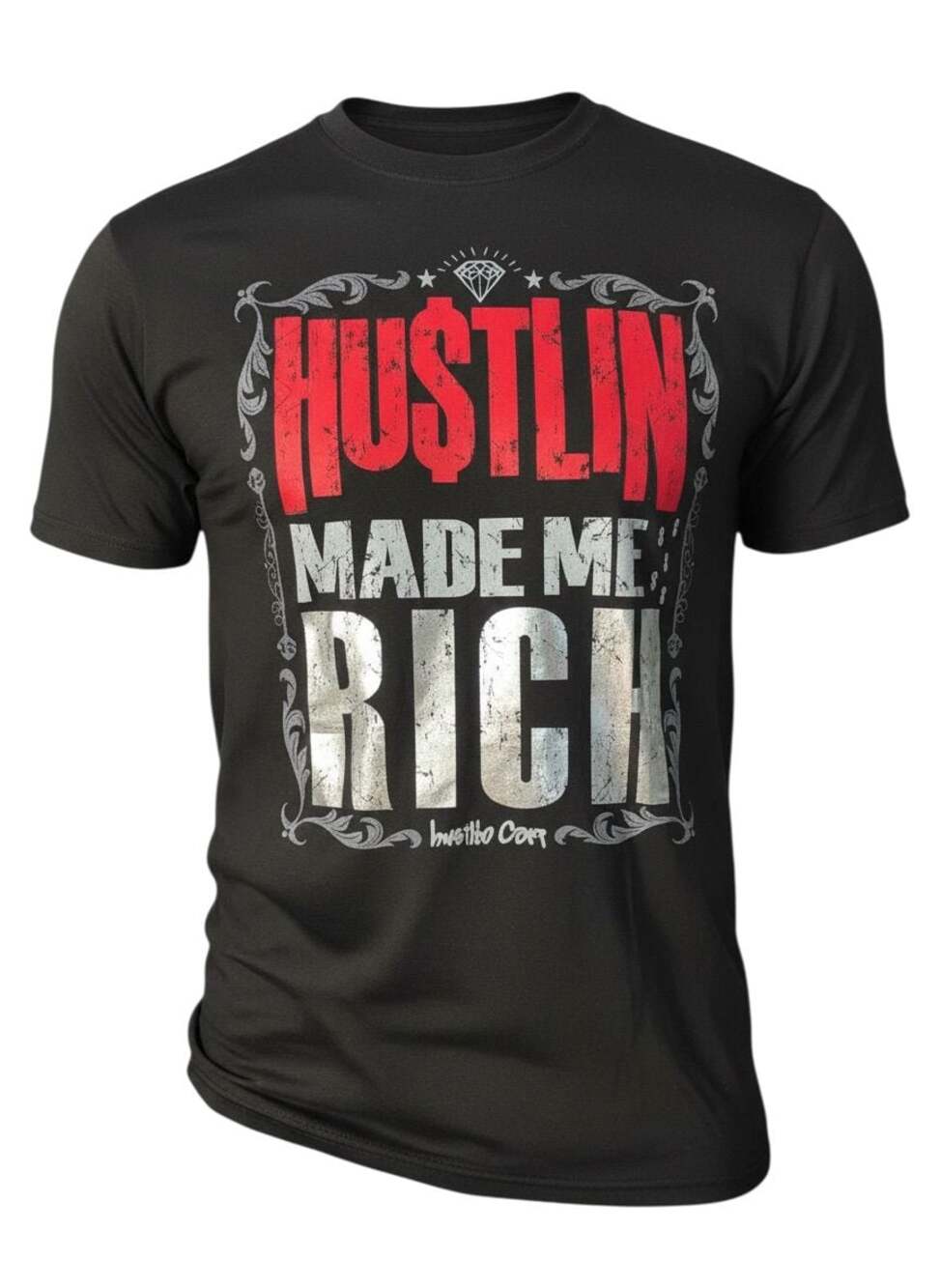Flying Horse Hustlin Made Me Rich Graphic T-Shirt